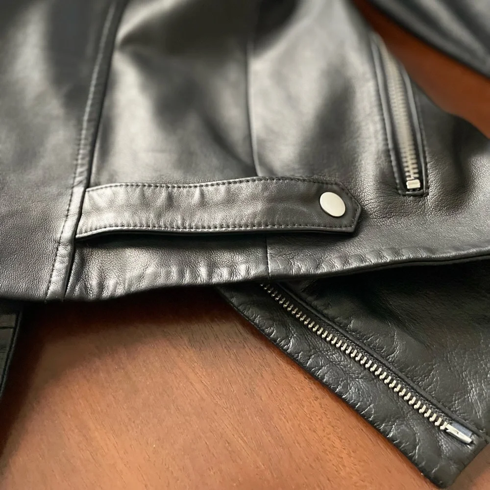 theory leather moto jacket - Picture 11 of 16